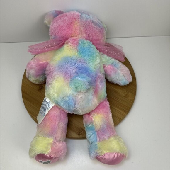 Build a Bear BEARY FAIRY FRIENDS 16" Rainbow Pastel Bear With Pink Wings-EUC! - Picture 5 of 7
